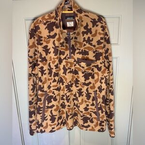 Orvis Brown and Tan Camouflage Fleece Pullover